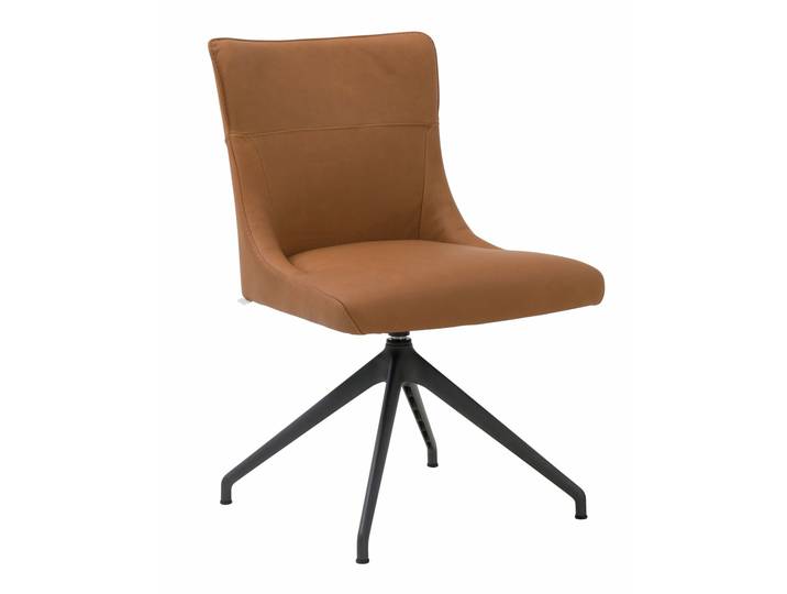 Plantagie Stuhl LILAC, Cognac, Leder
