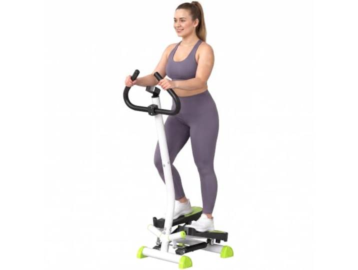 HOMCOM Stepper met handgreep voor thuis tot 100 kg Wit 55x44x108 cm