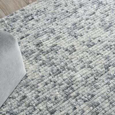 EXQUISITE RUGS Kaza Hand-loomed New Zealand Wool Ivory/Light Grey Area Rug.