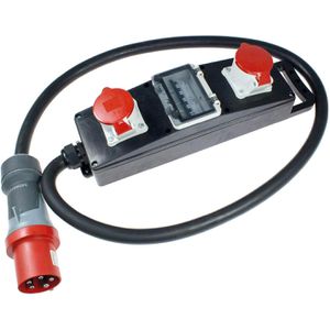 as-Schwabe CEE-Stromverteiler 60807 S20+, mobil, für außen, 2x CEE 400V / 32A