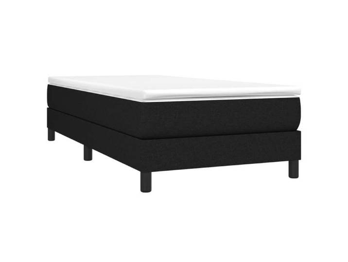 Cadre de lit à ressorts - VIDAXL - 90x200 - Tissu noir (100% polyester) - Sommier inclus - Dimensions 90x200 cm
