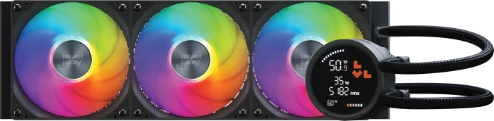Levelplay Combat Liquid 360 HUD AIO Liquid Cooler (Black)