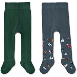 Tchibo - 2 Kleinkind-Strumpfhosen - Kinder - Gr. 122/128 - blau