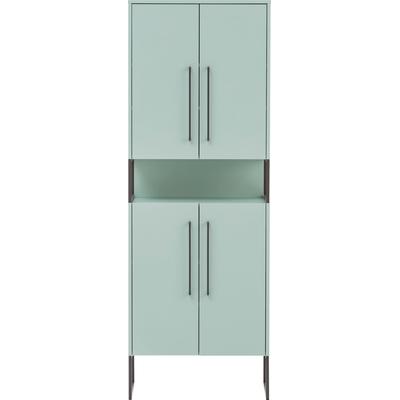 Hochschrank SCHILDMEYER "Limone, Hochschrank, Made in Germany, B: 65 cm", grün (mint), B:65,2cm H:183,4cm T:33,1cm, Schränke, Bad-Hochschrank Hochschrank, Solide Verarbeitung - Dieses Produkt ist in Deutschland gefertigt