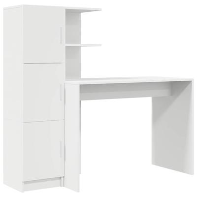 vidaXL Schreibtisch 2 pcs Weiß