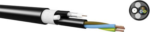Kabeltronik 842753100 Kombikabel 2 x 1.65mm² + 3G 1mm² Schwarz 100m