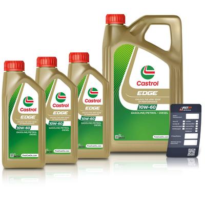 Castrol 8 L EDGE 10W-60 + Ölwechsel-Anhänger [Hersteller-Nr. 15F62C]
