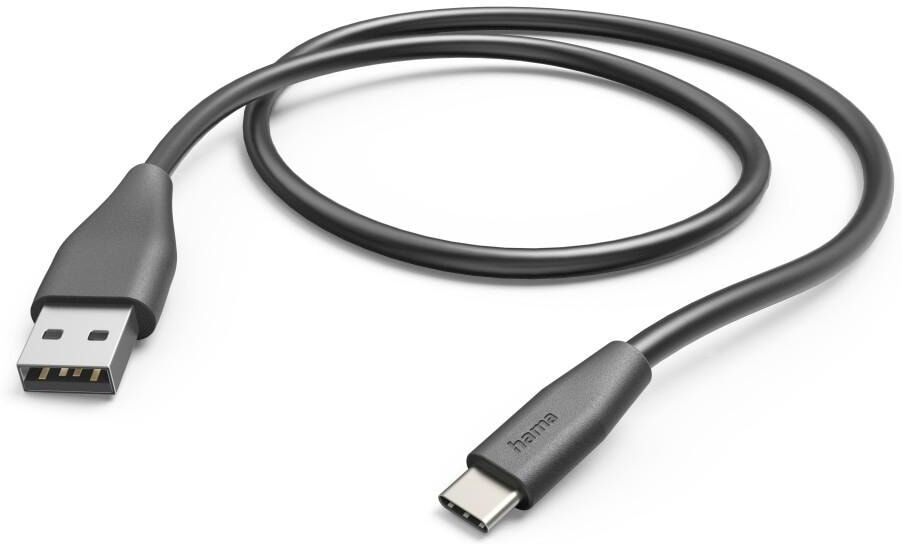 Hama USB-Kabel "USB-Kabel Ladekabel, USB-A - USB-C, 1,5 m, Schwarz", schwarz, Kabel, USB-Kabel