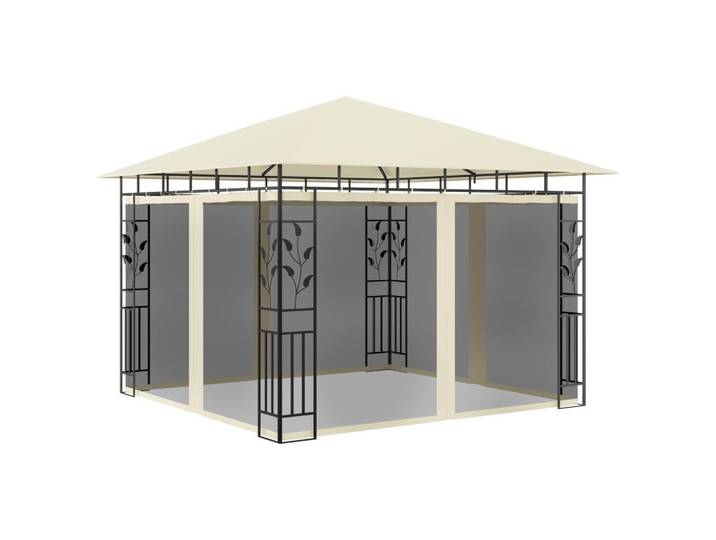 Pavillon avec moustiquaire 3x3x2\,73 m Crème 180 g/m