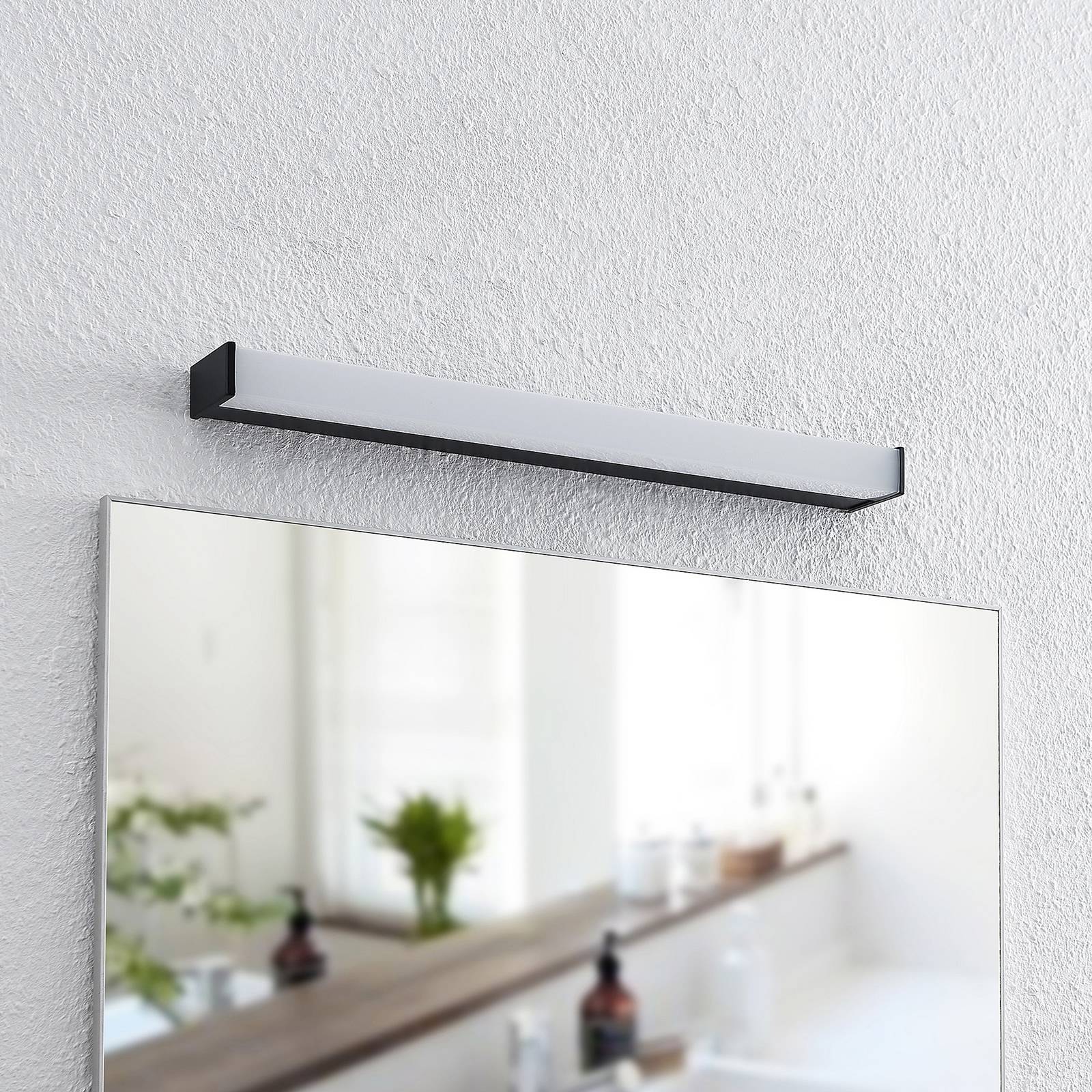 Wall Light Ulisan Lindby, Black, Bathroom, Aluminium, Modern, Wall Light