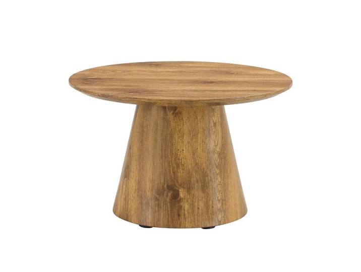Table basse ronde ø60 cm effet bois naturel au design scandinave