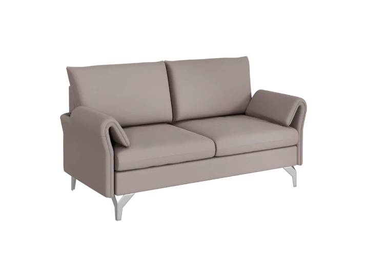Einzelsofa Estelle, Johann Jakob, kat. la select, la ecru, Leder