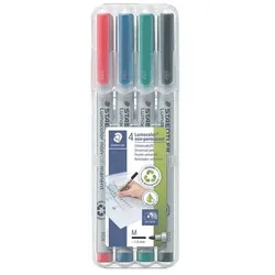 Staedtler 4er-Pack Universalstifte »Lumocolor non-permanent« silber