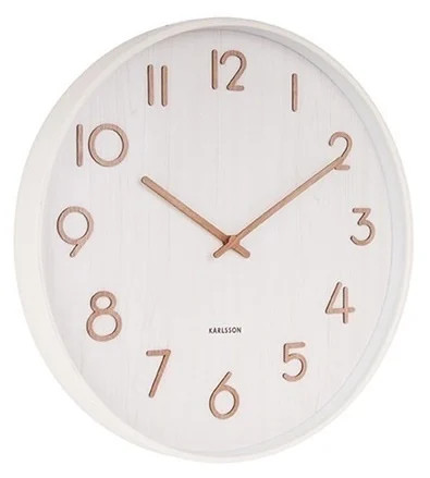 Karlsson Wandklok Pure Medium Wit Analoog