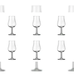 Royal Leerdam 6 x Weinglas, Weinprobeglas, Glas, transparent, 13cl, Ø5.9cm, Höhe:13.2cm
