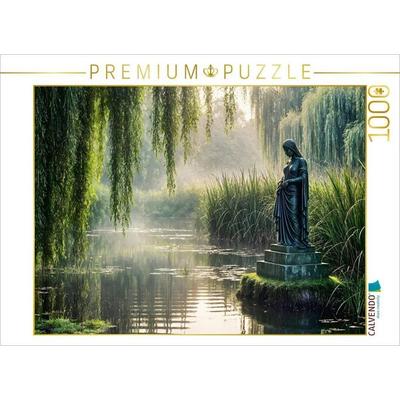 CALVENDO Puzzle Schweigende Wasser - Der Nebelteich | 1000 Teile Lege-Größe 64x48cm Foto-Puzzle für glückliche Stunden
