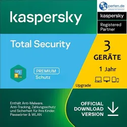Kaspersky Total Security Upgrade - 3 Geräte - 1 Jahr, Download