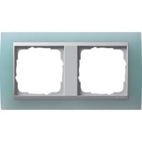 Abdeckrahmen mit zwei Einheiten und Zwischenrahmen aus Aluminium mint, Retail