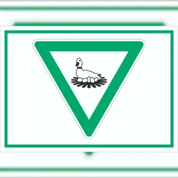 HB-Druck Brutgebiet für Zugvögel Symbol Schild A0 (841x1189mm)
