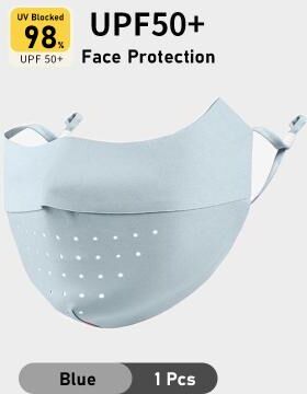 Daily Deals Depot Ice Silk UV Protection Face Mask For Running, Cycling & Outdoor Sports blue