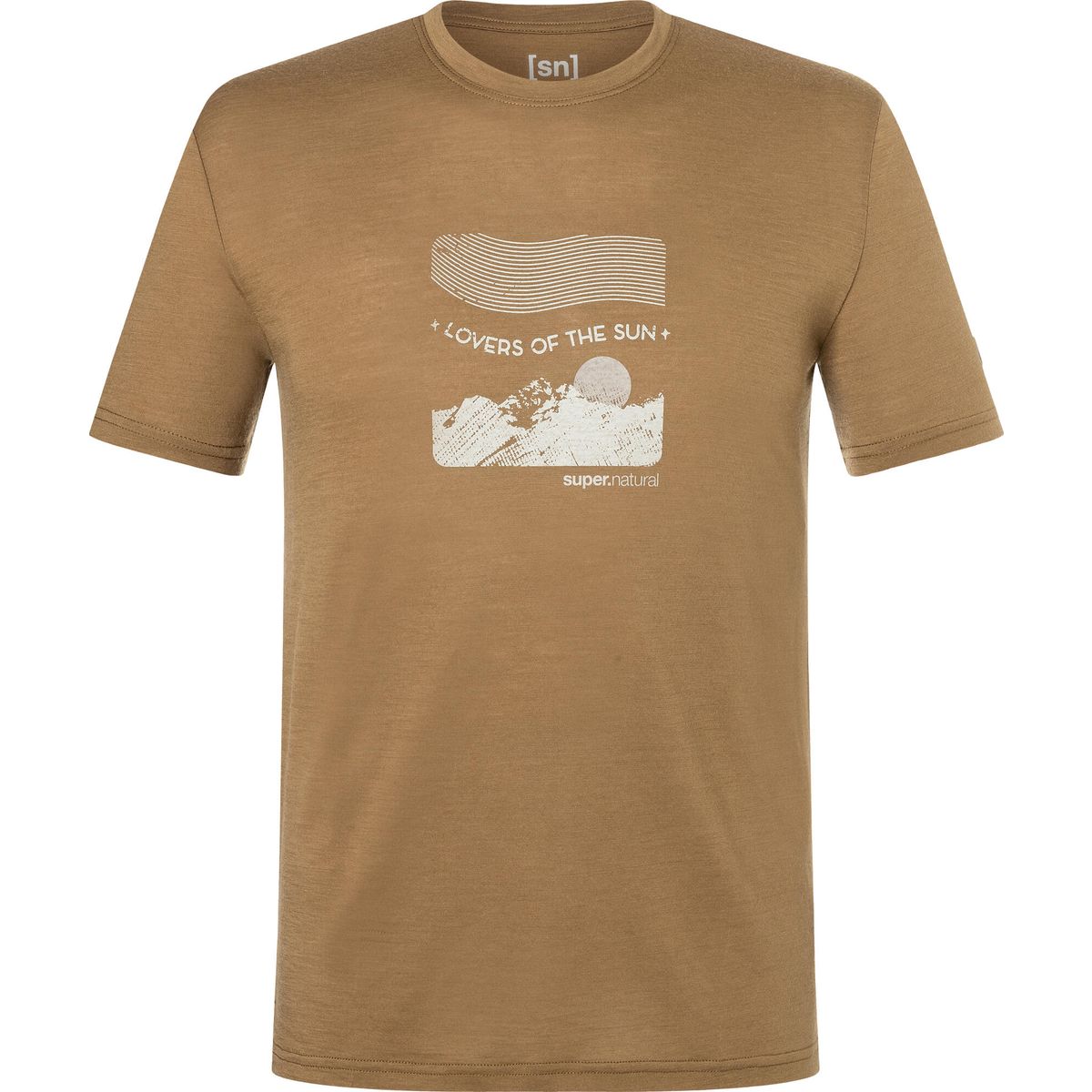 Super.Natural M SUN Lovers Tee kangaroo/feather grey/vintage khaki melange (43F) XL SNMP0118043FXL