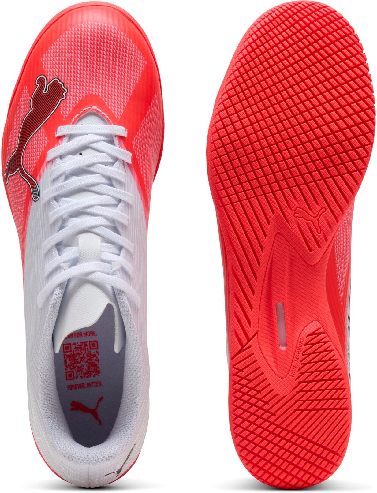 Fussballschuh PUMA "ULTRA 7 PLAY IT", Gr. 40, rot (ultra rot, puma schwarz, puma weiß), Synthetik, Schuhe Fussballschuh, für Halle und Strasse ultra rot, puma schwarz, puma weiß 40