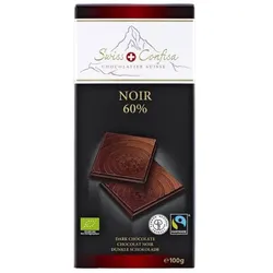 Swiss Confisa Noir 60% Dunkle Schokolade bio