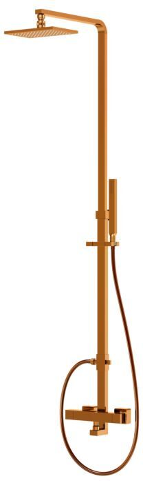 Steinberg Serie 160 Brauseset 1602721RG mit Aufputz-Thermostatarmatur, Regen-/Handbrause, Rose Gold