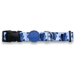 Morso Halsband Hond Gerecycled Splash Blauw (Hund, Allgemein), Halsband + Leine