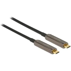 Delock USB Typ C — USB Typ C (15 m), Videokabel, Schwarz