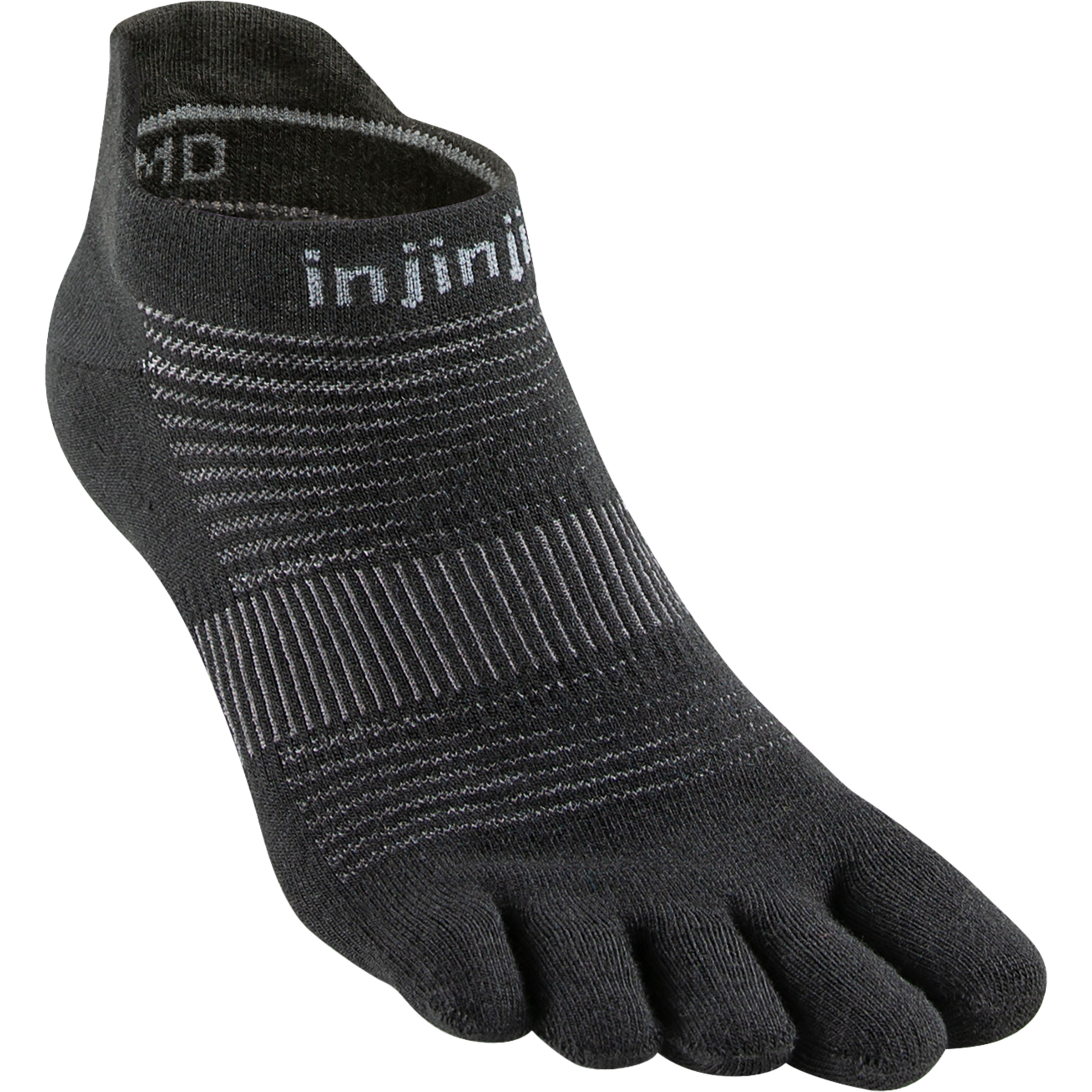 Injinji Run Lightweight No-Show Laufsocken schwarz Größe 44.5 Laufen | Trailrunning Elastisch