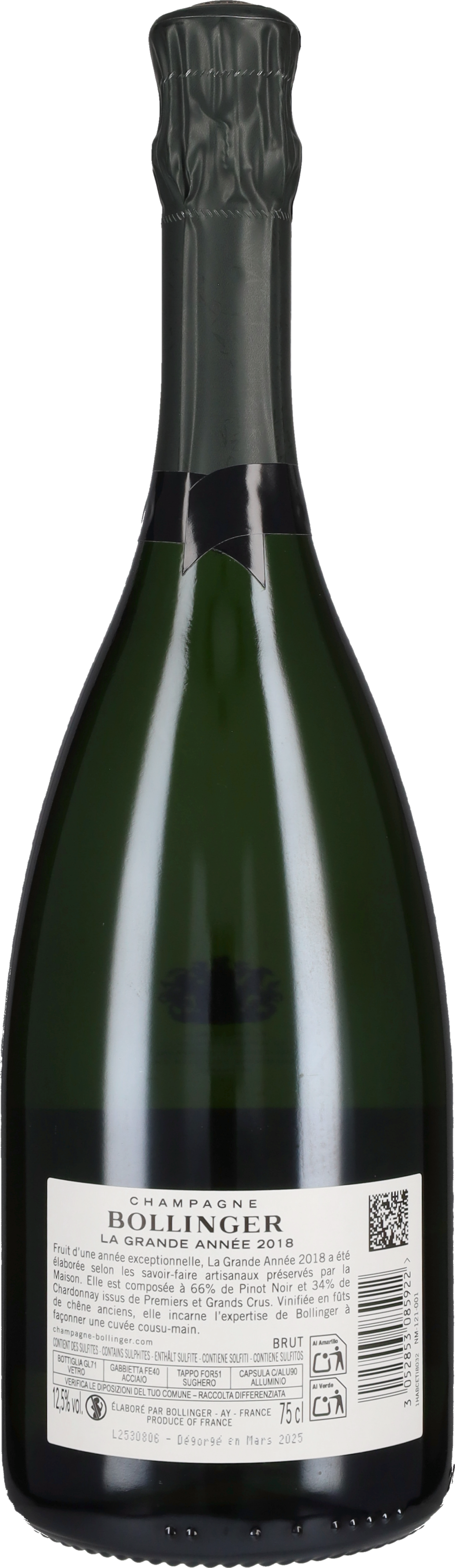 Bollinger Champagne Brut 'Grande Année' 2018