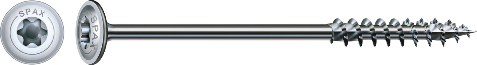 SPAX Holzbauschraube WIROX - Teilgewinde, Tellerkopf, T-STAR plus, 4CUT, WIROX 0251010602005