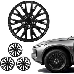 VEVOR 4x Universale Radkappen 16 Zoll, Radzierblenden 4er Set aus ABS Kunststoff, Verstellbare Radblenden mit 20 Speichen & Snap-On-Montage Design, R16 Radabdeckungen für Deko & Daubschutz, Schwarz