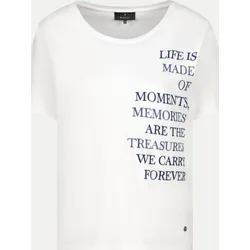Shirt mit Schriftzug Weiß 44