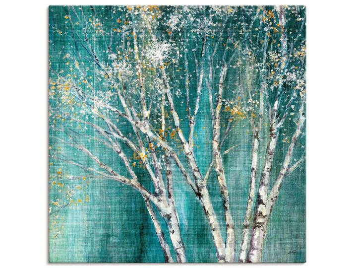 Leinwandbild ARTLAND Blaue Birke , blau (farbe bild(er): blau), B:50cm H:50cm, Bilder, Leinwandbild, auf Holzrahmen gespannt