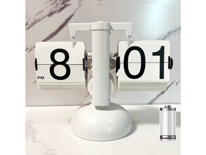 Une horloge renversante avec rotation automatique de la page pour la décoration de la maison moderne, pleine de fouet de technologie, batterie incluse comme cadeau