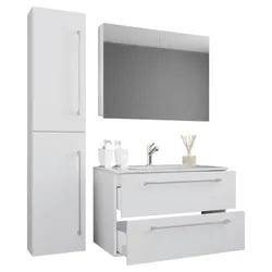 Badezimmer Badinos Weiß 4-tlg