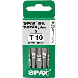 Spax Bitset BIT T-STAR plus, 5000009193109, 5-teilig, 50 mm, TX T10