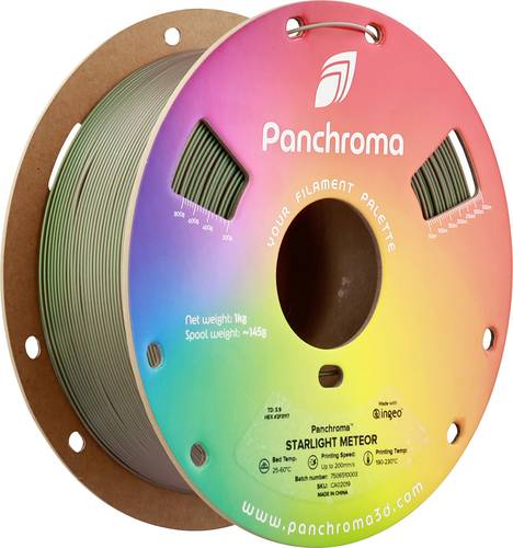 Polymaker CA02019 Panchroma Starlight Filament PLA Mehrfarbig, Farbwechsel 1.75mm 1000g Starlight Meteor, Grün 1St.