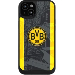 Nivocase Hülle für Apple iPhone 15 Plus Handyhülle NIVOcore Case Schwarz BVB Borussia Dortmund Stadion (Apple iPhone 15 Plus), Smartphone Hülle, Schwarz