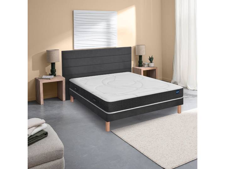 Ensemble sommier et matelas 80x200 cm mousse & mémoire de forme moelleux Bultex Recovery