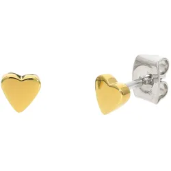 Boccia 05092-02 Kinder-Ohrstecker Herz Titan Ohrringe Goldfarben
