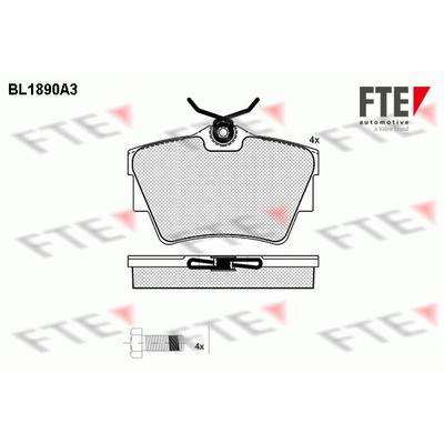 FTE Bremsbelagsatz, Scheibenbremse 9010474 Hinterachse für Opel CHEVROLET Vaughall Fiat NISSAN RENAULT