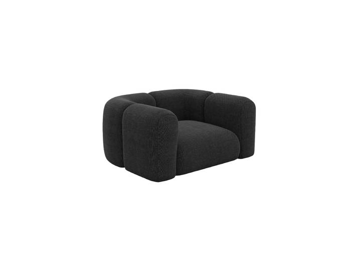 Design Loungesessel „Terranova“ mit Strukturstoff-Bezug Strukturstoff Schwarz BLOOMINGLOFT Collection