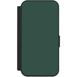 Nivocase Klapphülle für Apple iPhone 15 Pro Handyhülle aus Kunst Leder NIVOflip schwarz Farbe Tannenbaum (Apple iPhone 15 Pro), Smartphone Hülle, Schwarz