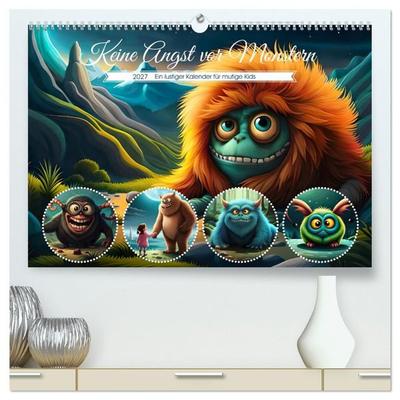 Keine Angst vor Monstern (hochwertiger Premium Wandkalender 2027 DIN A2 quer), Kunstdruck in Hochglanz