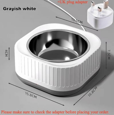 Inspire Curations WarmSip Constant Temperature Pet Heating Bowl For Cats & Small Dogs g uk Plug