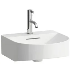 LAUFEN Sonar Handwaschbecken H8153414001041 41x42cm, mit Überlauf, mit 1 Hahnloch, LCC