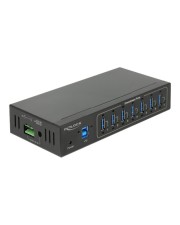 Delock Ext. Indu Hub 4 x USB 3.0 Typ A| mit 15 kV ESD Schutz Kabel Digital/Daten Strom/Netzteil Stromkabel 1 m 3-polig Schwarz (63311)